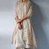 Women's Fog Beige Woven Zari Kurta Suit Set With Delicate Embroidery Detailing