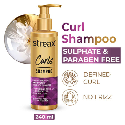 Streax Curl Hair Shampoo For Wavy & Curly Hair