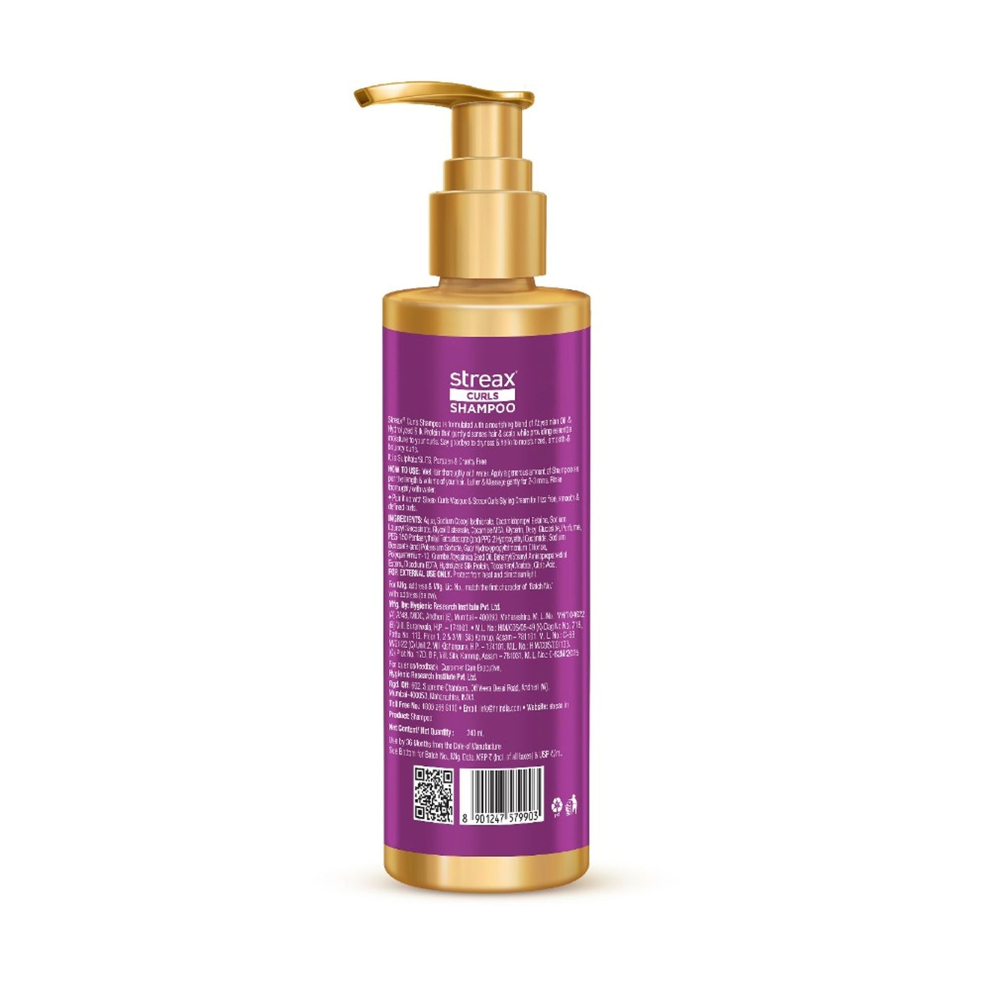 Streax Curl Hair Shampoo For Wavy & Curly Hair