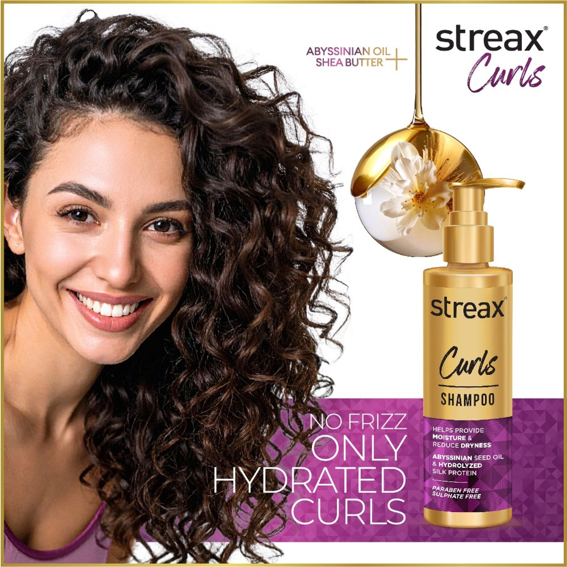 Streax Curl Hair Shampoo For Wavy & Curly Hair
