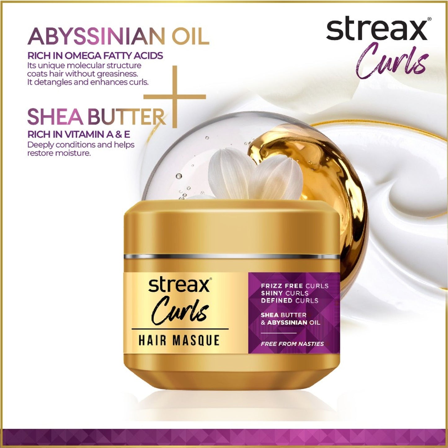 Streax Curl Hair Mask For Curly & Wavy Hair