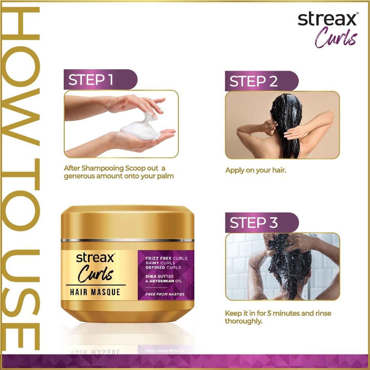 Streax Curl Hair Mask For Curly & Wavy Hair