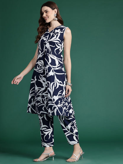 Dhiyona IE Printed Pure Cotton Tunic With Trousers