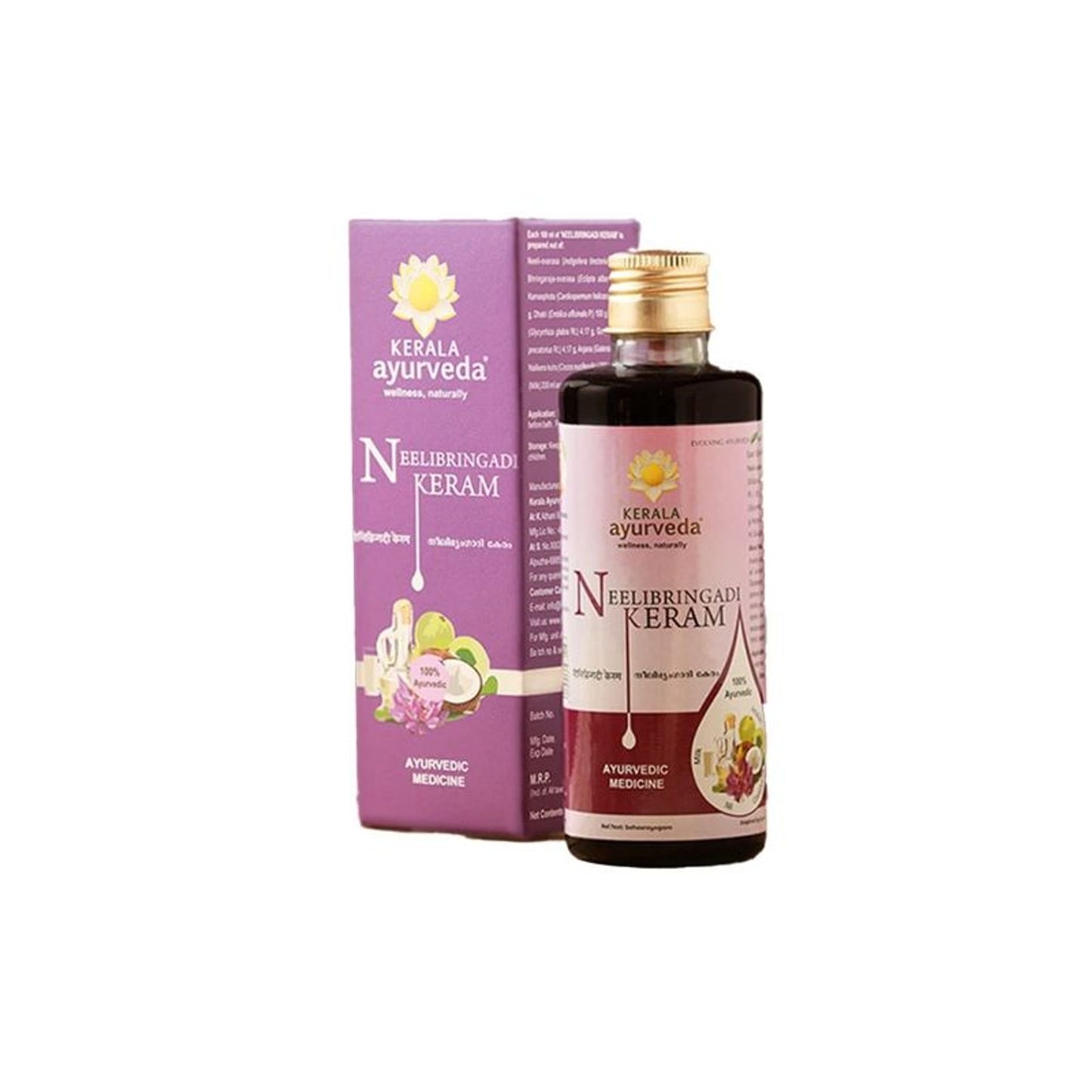 Kerala Ayurveda Neelibringadi Keram Daily Hair Oil For Delay Premature Greying With Neeli