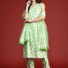 Dhiyona IE Paisley Printed Sequinned Pure Cotton Kurta with Trousers & With Dupatta