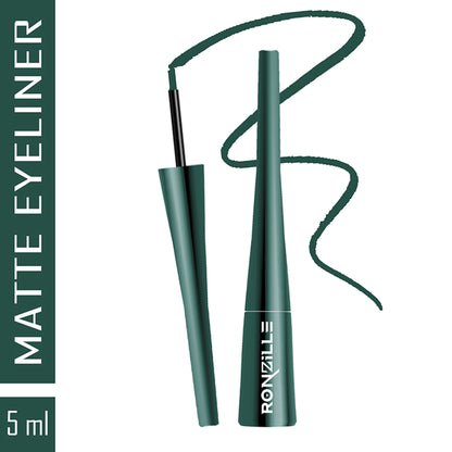 Ronzille Smudgeproof And Waterproof Liquid Matte Eyeliner - Green