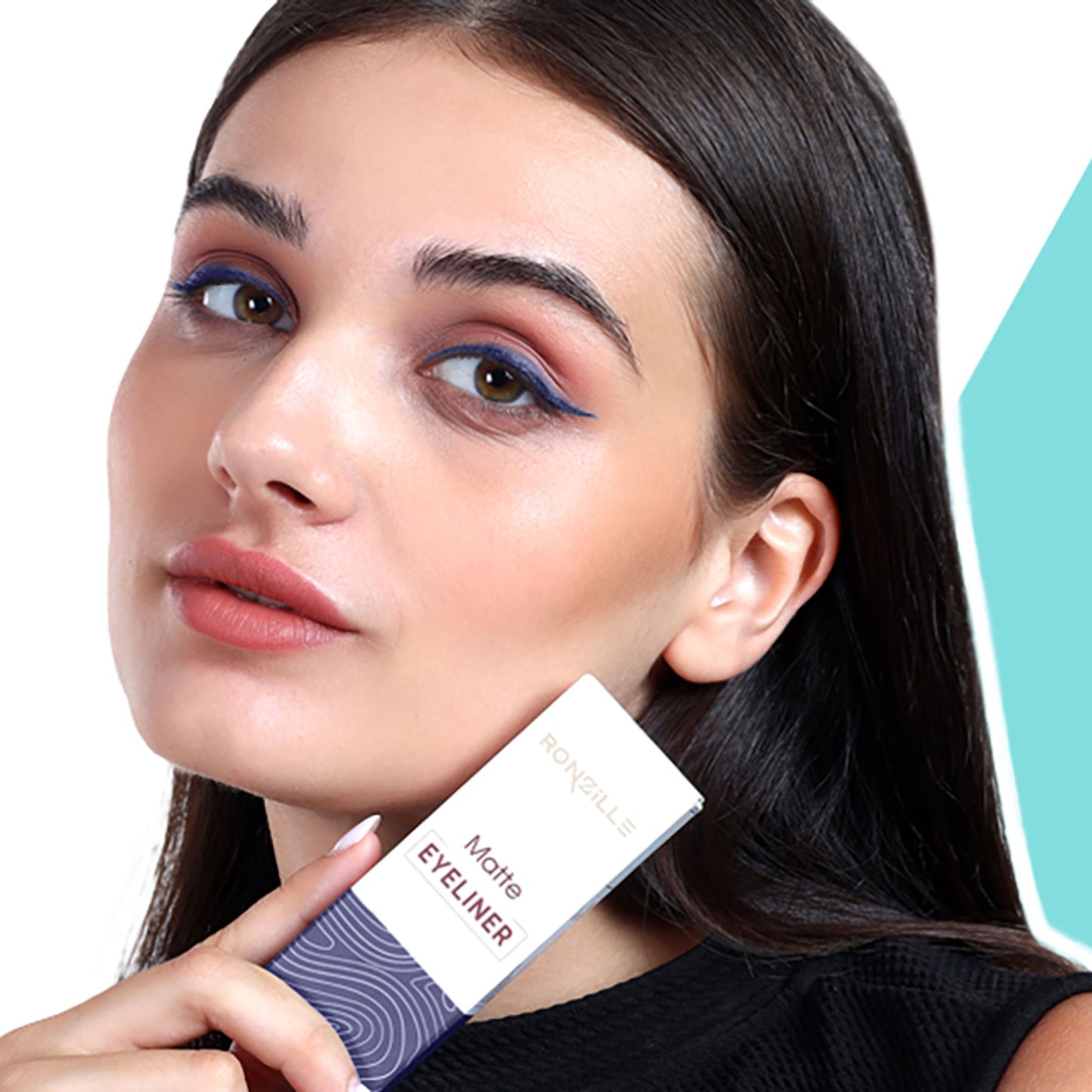 Ronzille Smudgeproof And Waterproof Liquid Matte Eyeliner - Blue