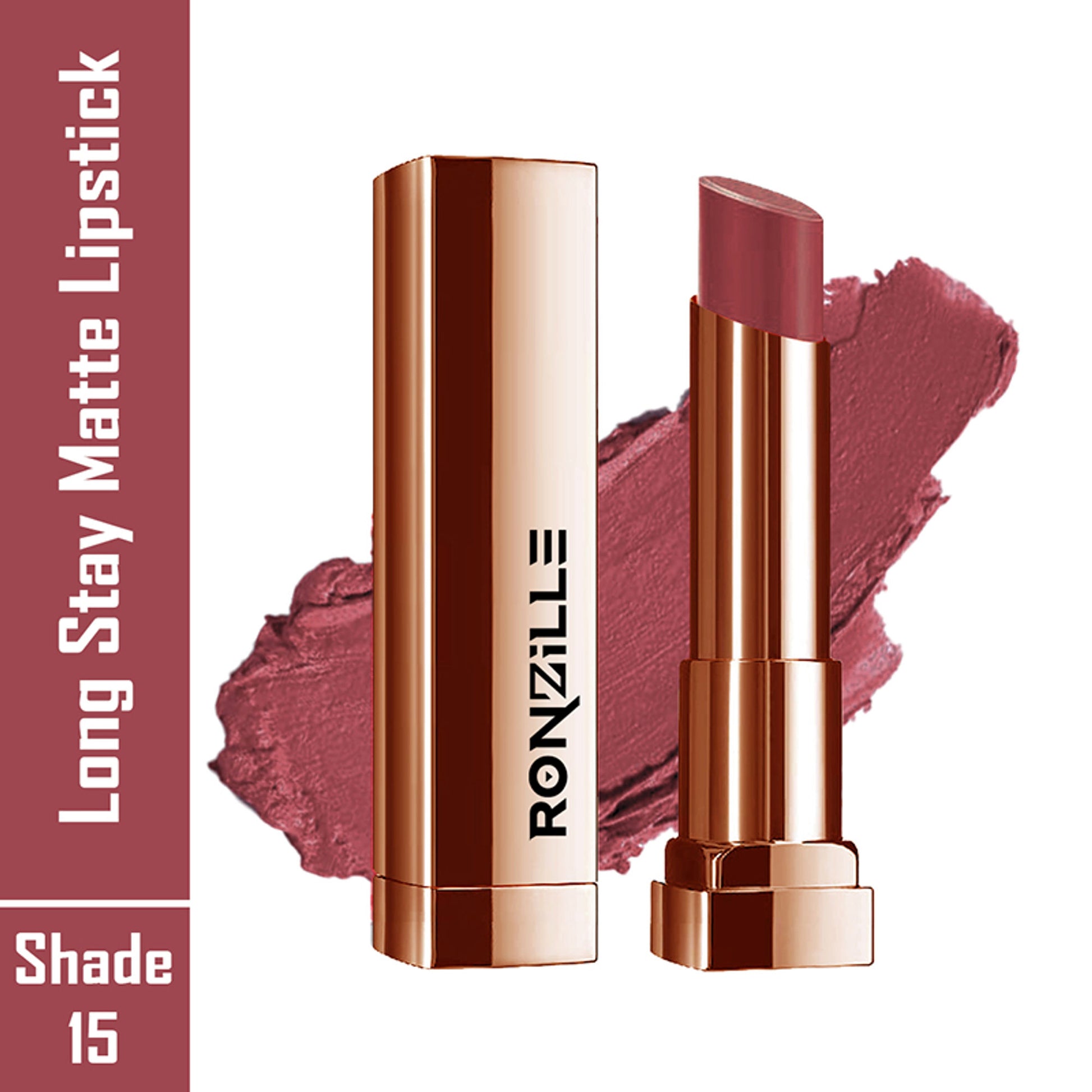 Ronzille Natural Colored Long Stay Matte Lipstick - Shade 18 - Shade-15