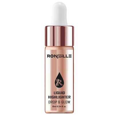 Ronzille Smooth Shine Liquid Illuminator Face Highlighter 3D Glow - Rose Gold