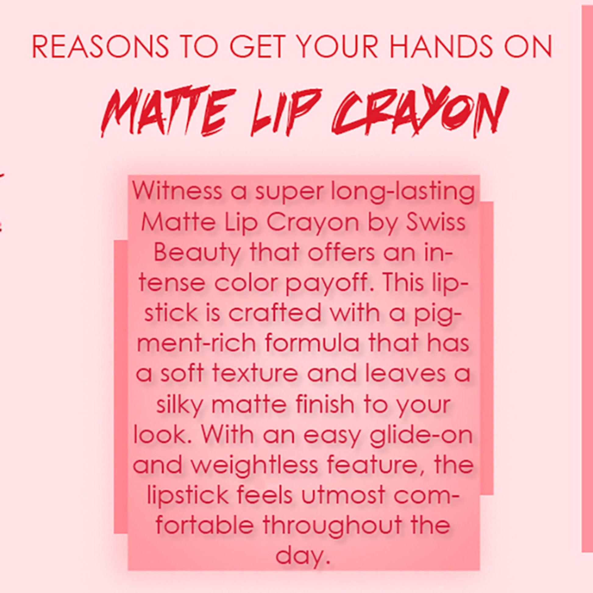 Ronzille Long Stay Matte Lip Crayon - Venetian Red