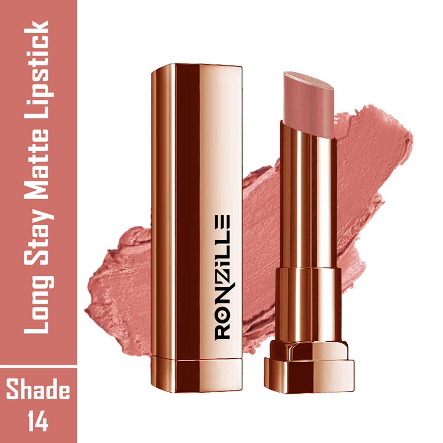 Ronzille Natural Colored Long Stay Matte Lipstick - Shade 18 - Shade-14