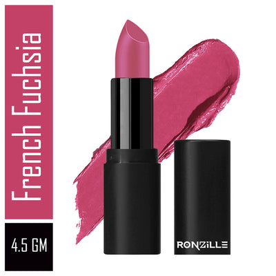 Ronzille One Touch Up HD Matte Lipstick - French Fuchsia