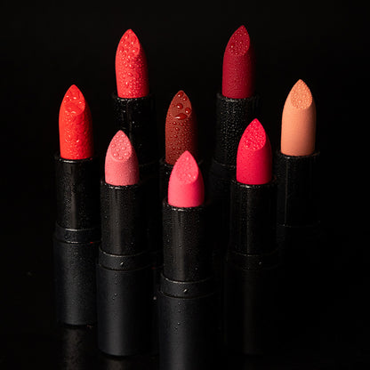 Ronzille One Touch Up HD Matte Lipstick in Blush Velvet, showcasing a sleek lipstick bullet with a matte finish and blush pink shade.