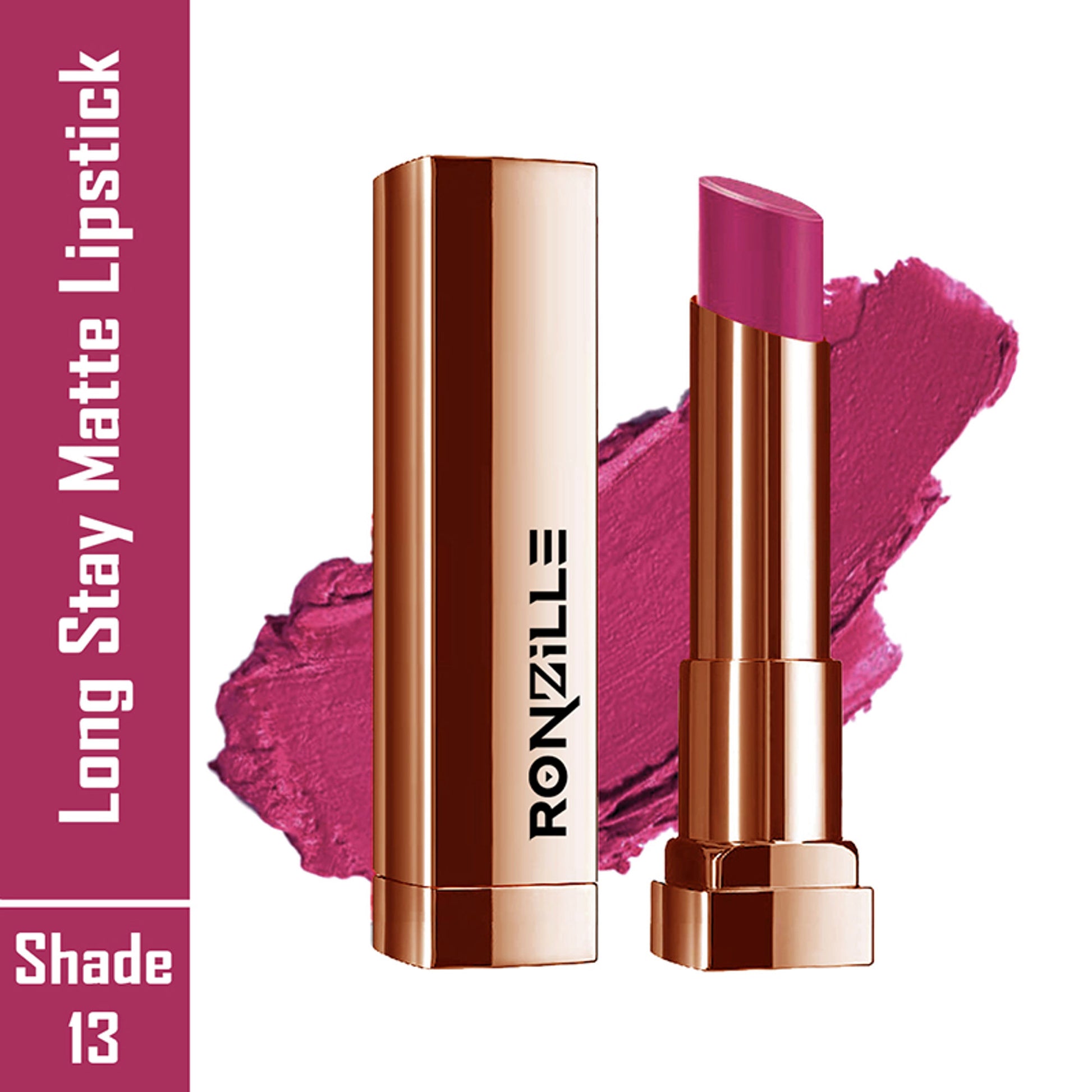 Ronzille Natural Colored Long Stay Matte Lipstick - Shade 18 - Shade-13