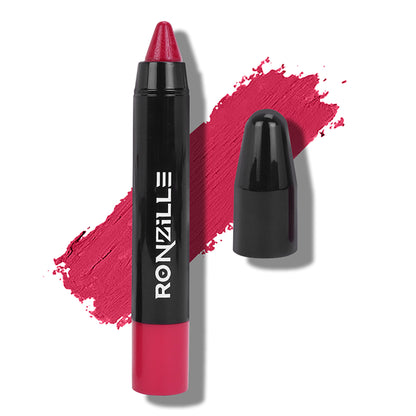 Ronzille Long Stay Matte Lip Crayon - Deep Carmine