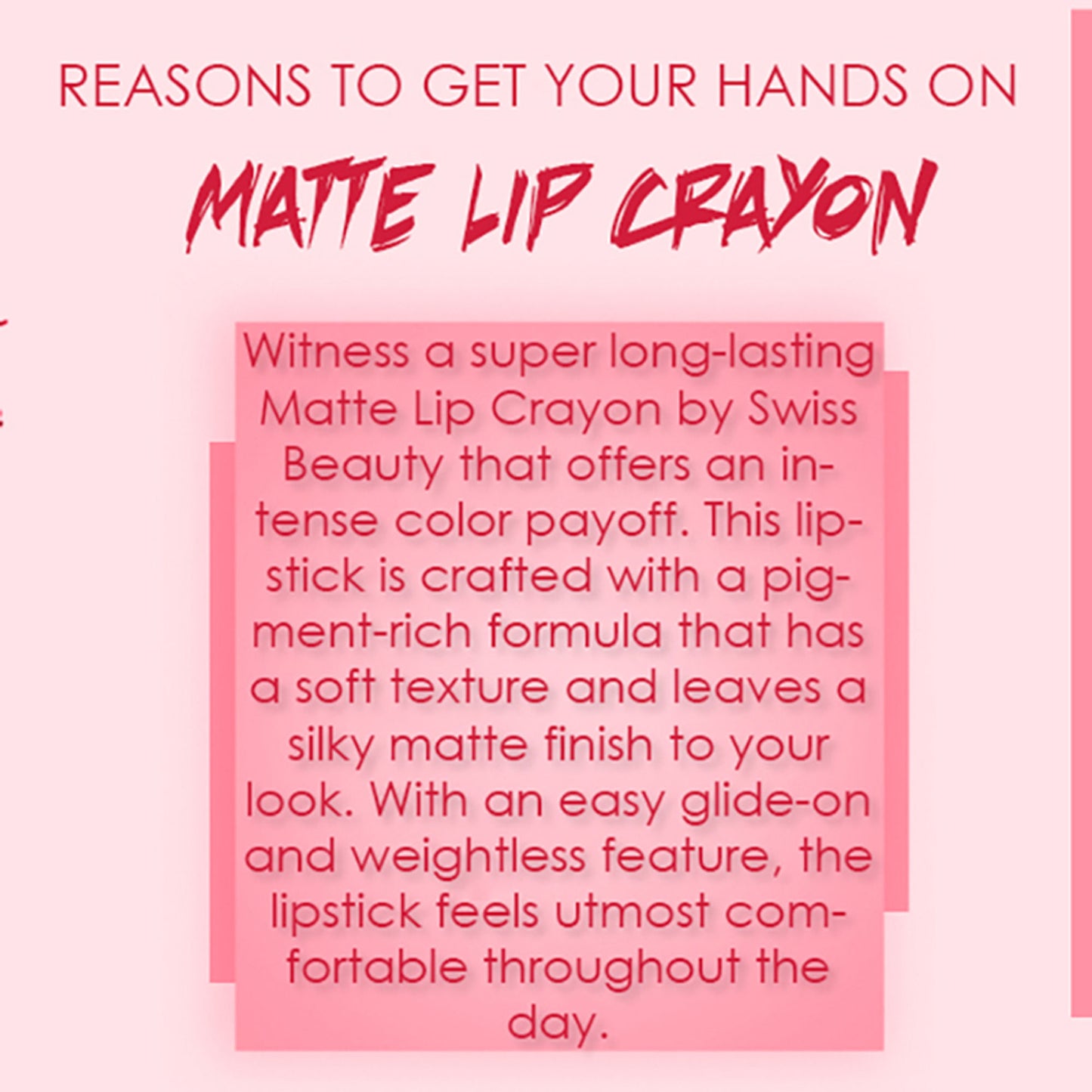 Ronzille Long Stay Matte Lip Crayon - Deep Carmine