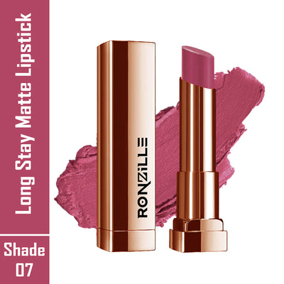 Ronzille Natural Colored Long Stay Matte Lipstick - Shade 18 - Shade-07