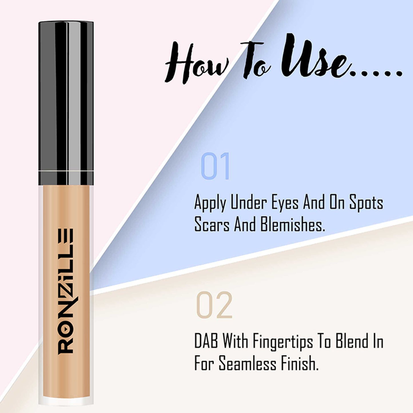 Ronzille Hd Finish Full Coverage Liquid Concealer - Corrector Orange 05 - Granola