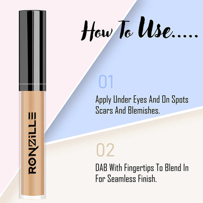 Ronzille Hd Finish Full Coverage Liquid Concealer - Corrector Orange 05 - Granola