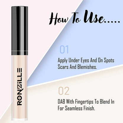 Ronzille Hd Finish Full Coverage Liquid Concealer - Corrector Orange 05 - Sand Sable