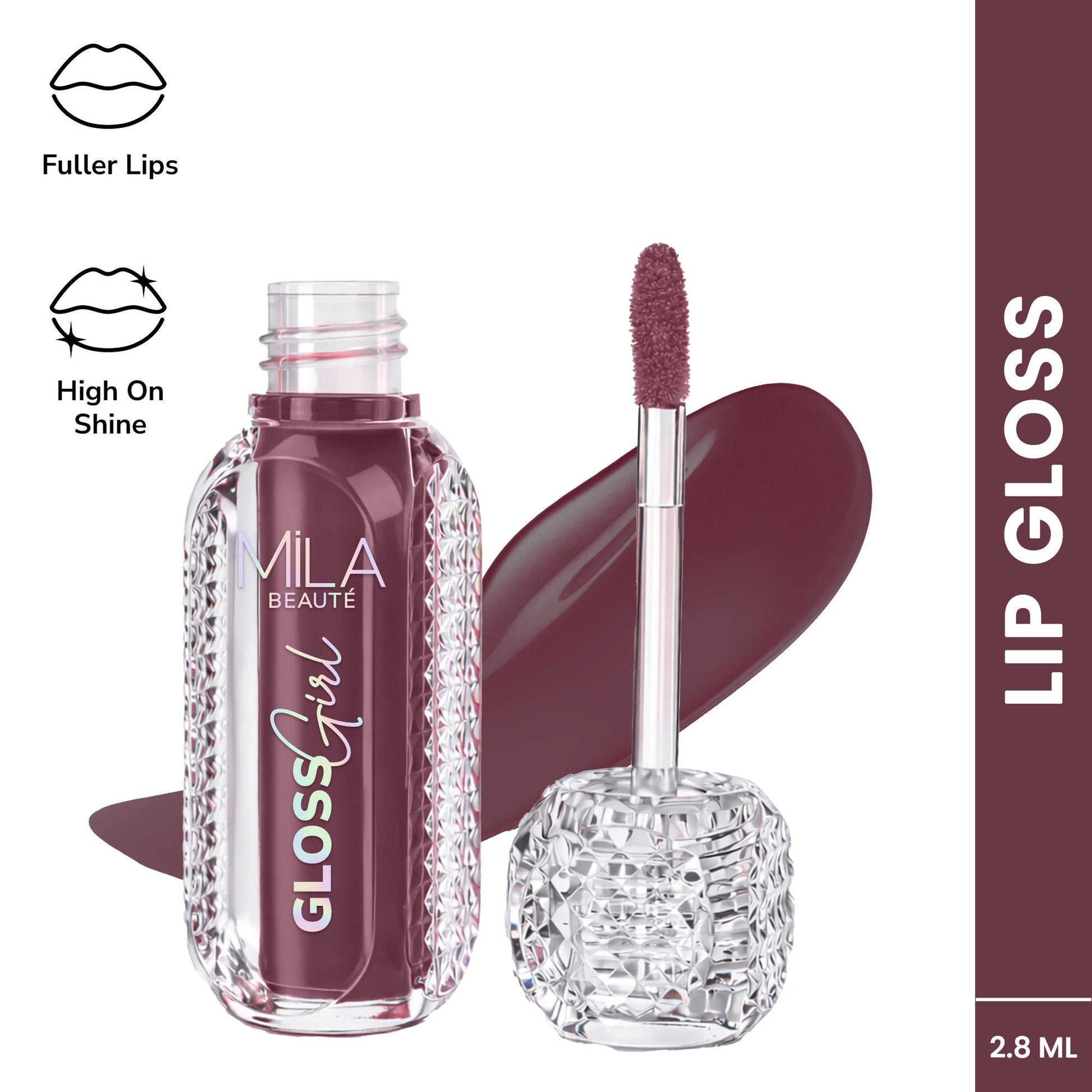 Mila Beauté Gloss Girl Lip Gloss with Fuller-Lip Effect & Extra Hydration - Oh Please