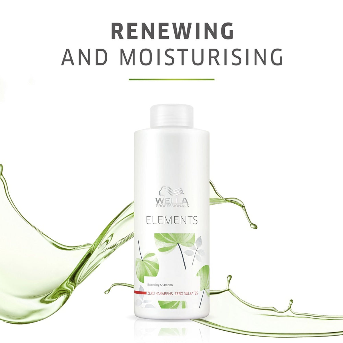 Wella Professionals Elements Renewing Sulphate Free Shampoo for Frizz-Free, Smooth & Shiny Hair