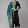 Dhiyona IE Ethnic Motifs Yoke Design Patchwork Kurta With Palazzos & Dupatta