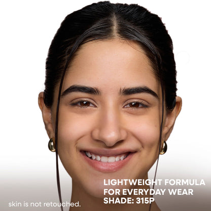 Nykaa Superlight Serum Matte Filter Finish Skin Tint Foundation in shade 315P, featuring lightweight texture and smooth coverage.