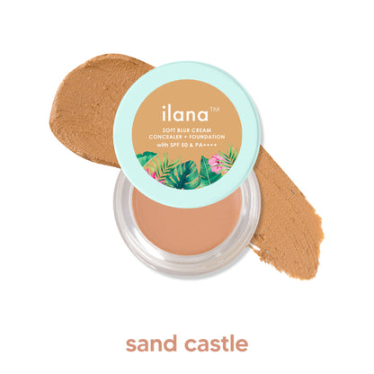 Ilana Soft Blur Cream Concealer & Foundation with SPF 50 - Sand Castle