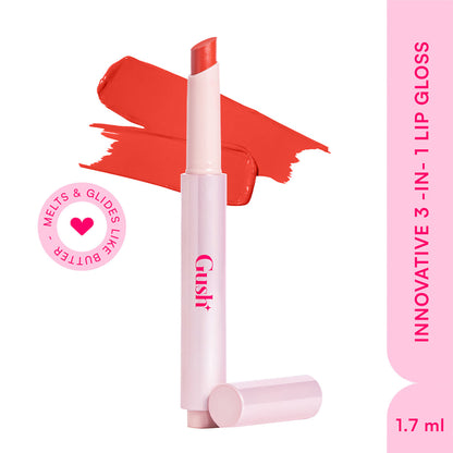Gush Beauty Hybrid Gloss Butter Balm High Shine & Hydrating - Warm Peach