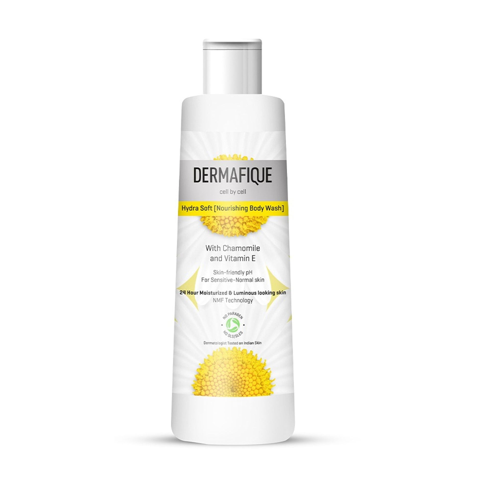 Dermafique Hydra Soft Nourishing Body Wash - 24 hr Moisture, Hyaluronic Acid & NMF