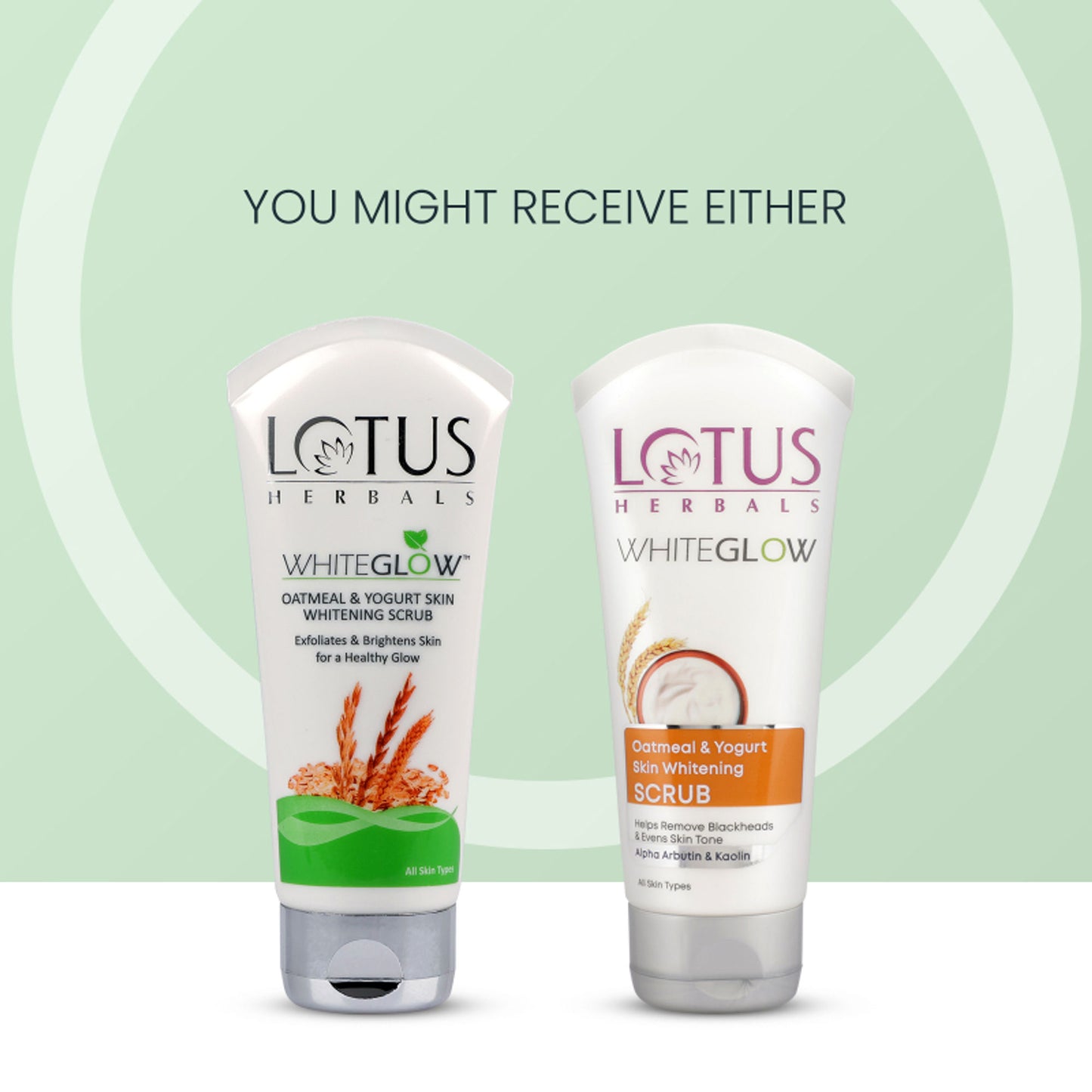 Lotus Herbals WhiteGlow Skin Brightening Oatmeal & Yogurt Face Scrub | All Skin Types