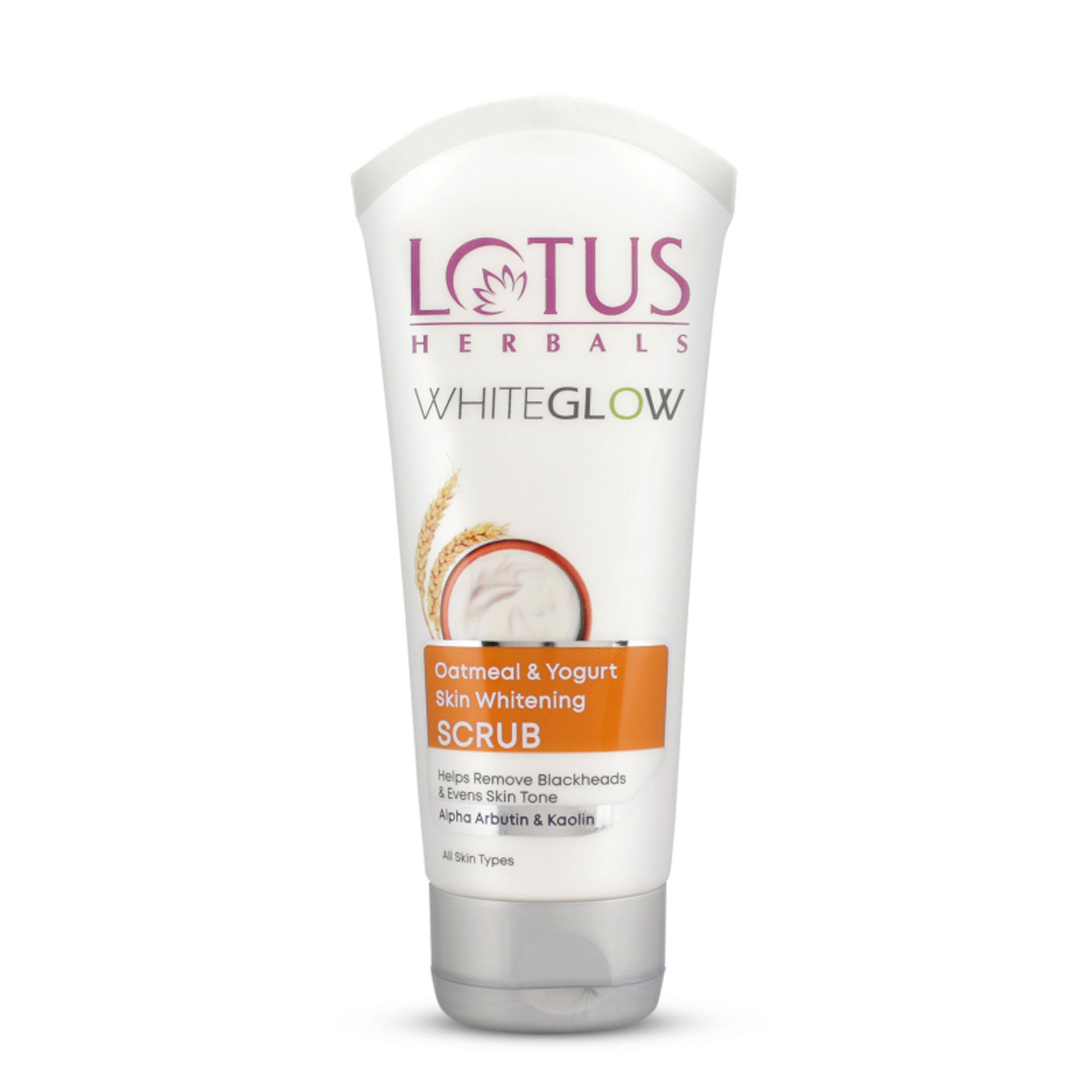 Lotus Herbals WhiteGlow Skin Brightening Oatmeal & Yogurt Face Scrub | All Skin Types