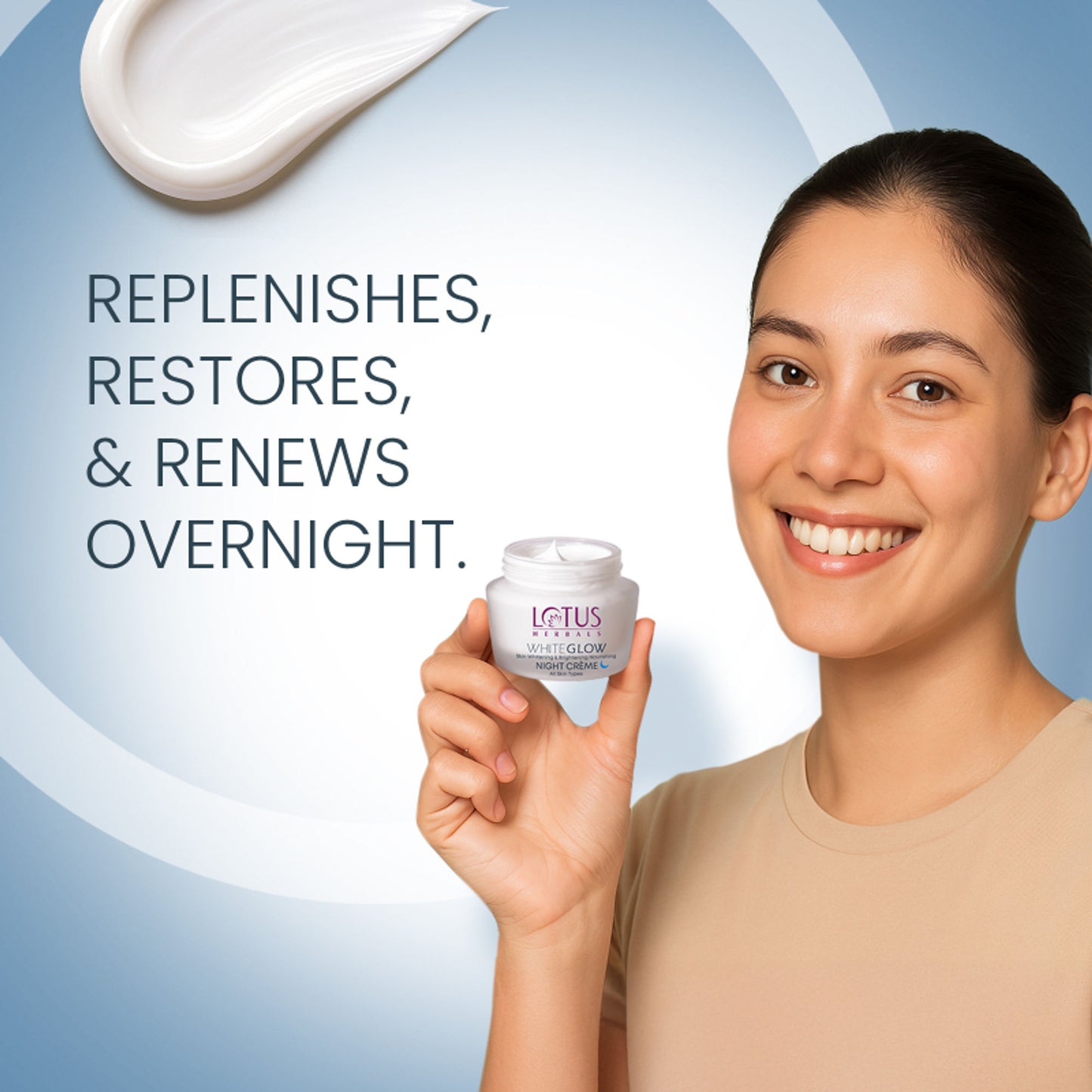 Lotus Herbals Whiteglow Skin Whitening & Brightening Nourishing Night Face Cream With Niacinamide