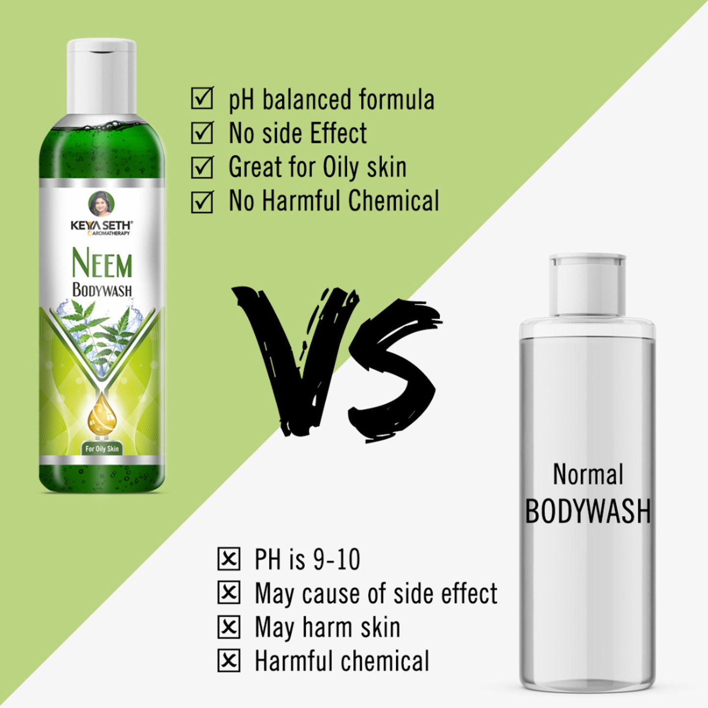 Keya Seth Aromatherapy Neem Bodywash Gel for Oily Skin