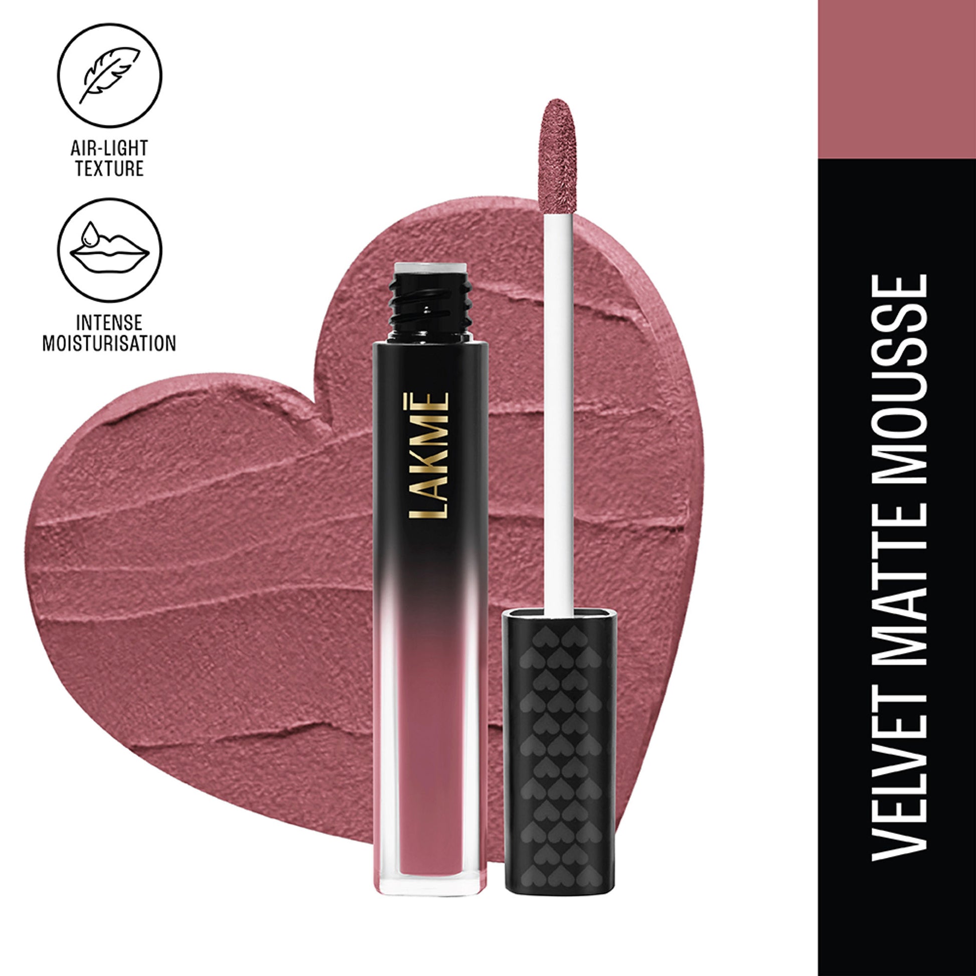Lakme Xtraordin-Airy Velvet Matte Lip Mousse - Date Night Pink