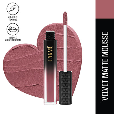 Lakme Xtraordin-Airy Velvet Matte Lip Mousse - Date Night Pink