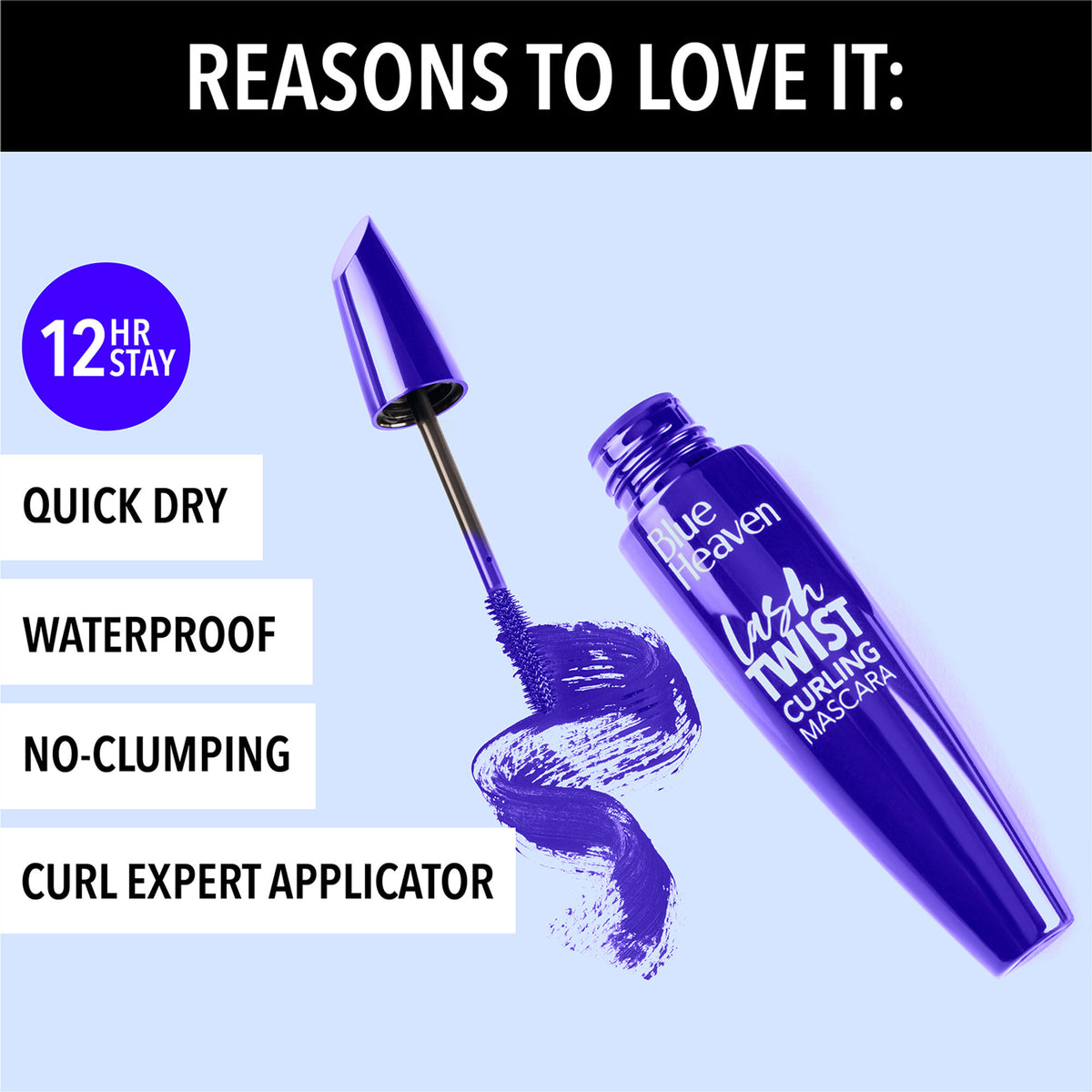 Blue Heaven Lash Twist Curling Mascara - Vibrant Blue