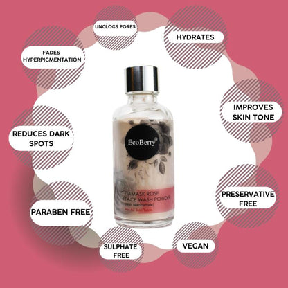 Ecoberry Damask Rose Face Wash Powder
