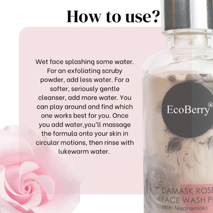 Ecoberry Damask Rose Face Wash Powder