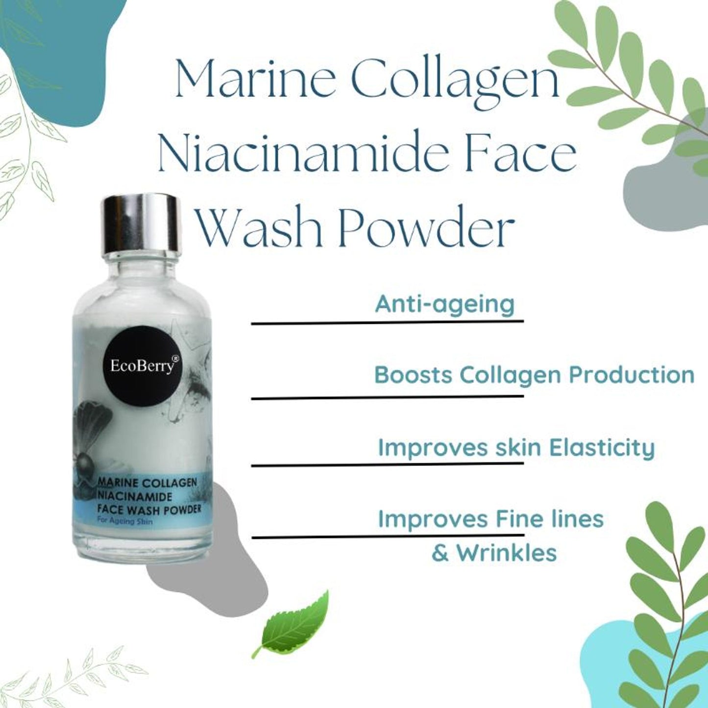 Ecoberry Marine Collagen Face Wash Powder