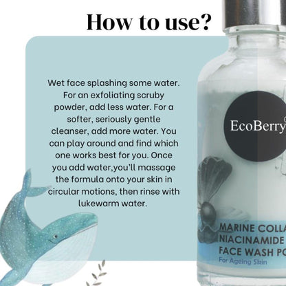 Ecoberry Marine Collagen Face Wash Powder