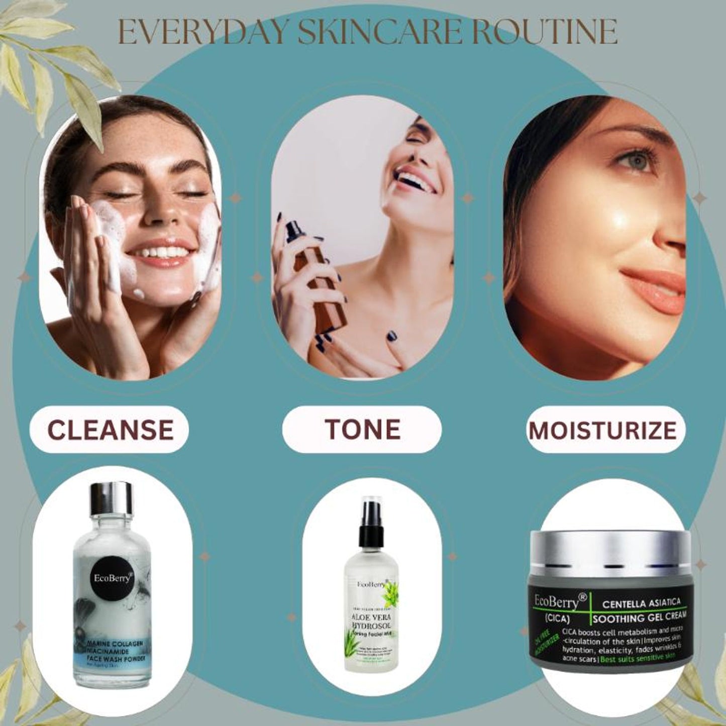 Ecoberry Marine Collagen Face Wash Powder