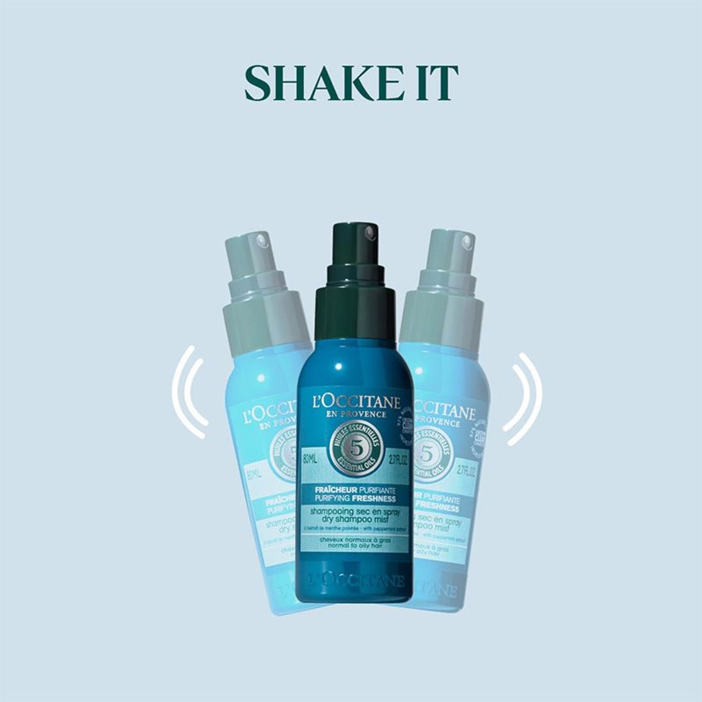 L'Occitane Purifying Freshness Dry Shampoo Mist 80ml