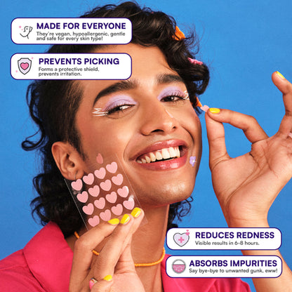 Gush Beauty Dart It Pimple Patches Work in 6-8 Hrs For Acne, Zits And Blemishes - Purple Heart