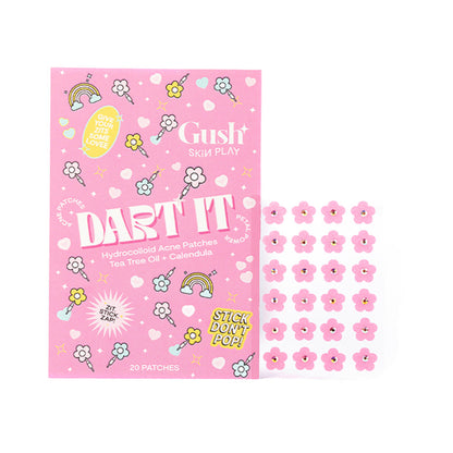 Gush Beauty Dart It Pimple Patches Work in 6-8 Hrs For Acne, Zits And Blemishes - Pink Flower