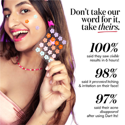 Gush Beauty Dart It Pimple Patches Work in 6-8 Hrs For Acne, Zits And Blemishes - Holographic Butterfly