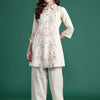 Indyancart IE Floral Embroidered Thread Work Kurti with Trousers