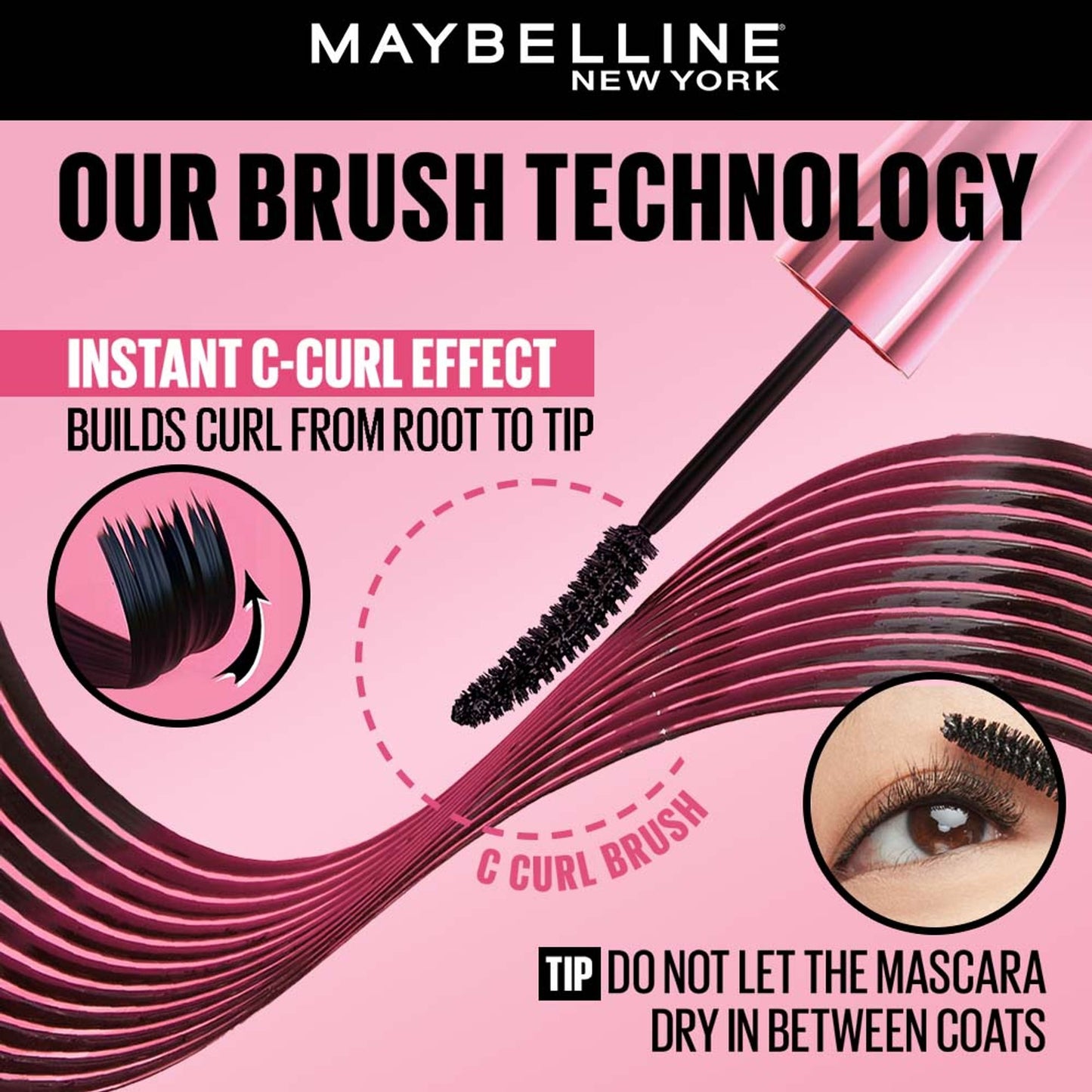 Maybelline New York Volum Express Hyper Curl Mascara - Waterproof Very Black