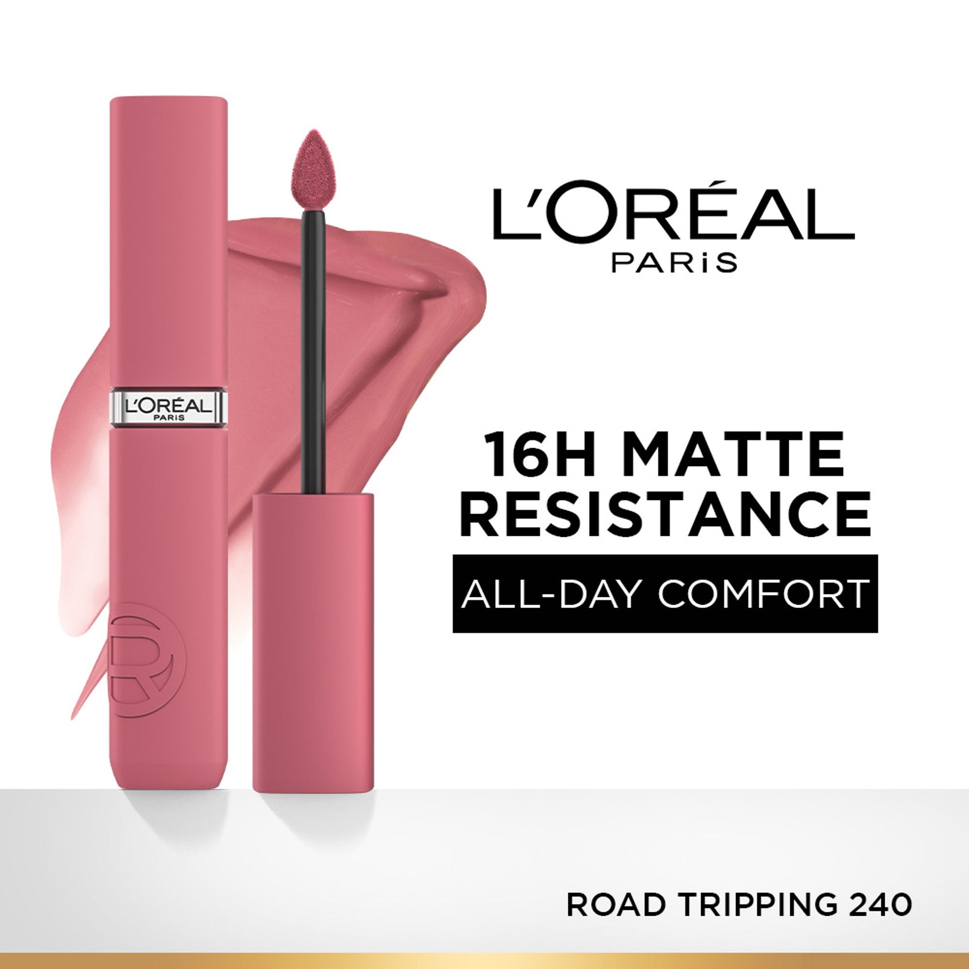 LOreal Paris Infallible Matte Resistance Lipstick, Transfer Resistant Formula - Lazy Sunday 150 - 240 Road Tripping